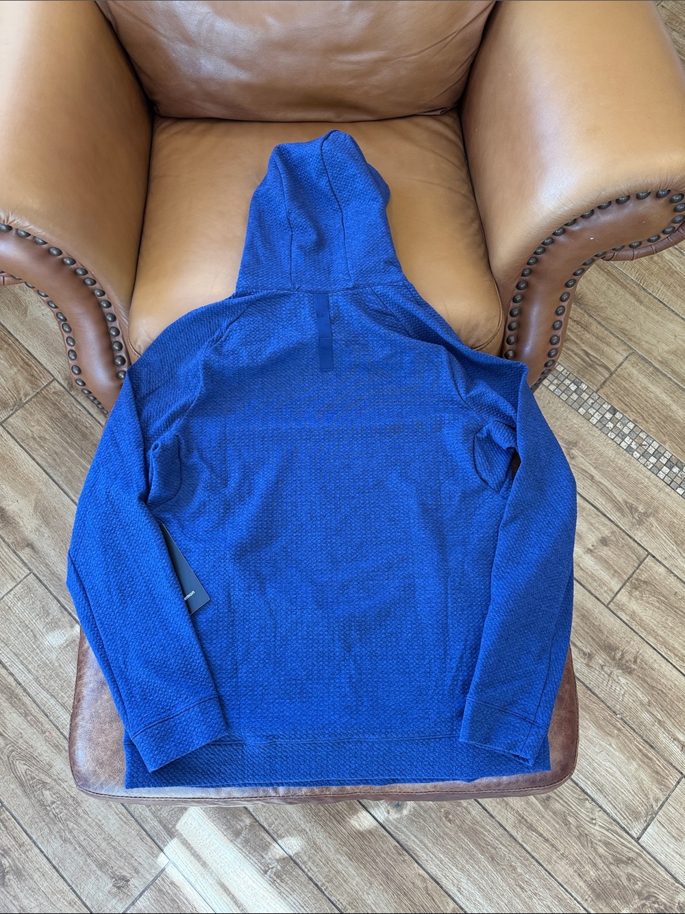 RARE NWT Mens Lululemon Ease The Day Hoodie Sz XL Heathered Cobalt Blue Black